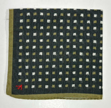 NEW ISAIA POCKET SQUARE / POCHETTE COTTON/SILK MOSS/JUNIPER MADE IN ITALY  95