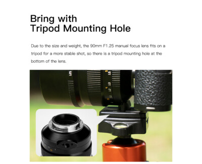 TTArtisan 90mm F1.25 for Leica M/ Sony / Nikon / for Canon / L