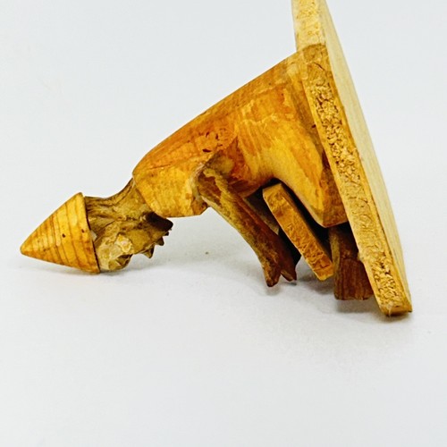 Vintage Nigerian Thorn Carving Folk Art Figurine- Man Working - Picture 6 of 10