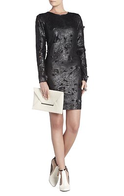 bcbgmaxazria faux leather dress Sequin Sheath Fashion Birthday Outfit Short Evening Dress Short Party –  formalgowns main image 0