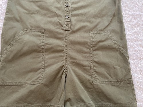 Banana Republic Oversized Baggy Olive Green Casual Safari Shorts Romper Womens L - Picture 9 of 9