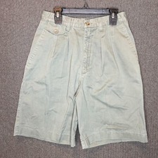 Lee Women's Shorts 8 Med Green Military Pleated Straight Work Hike Sport