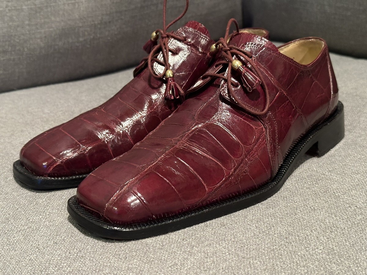 Mauri Alligator Derby Dress Shoes Men display picture 2