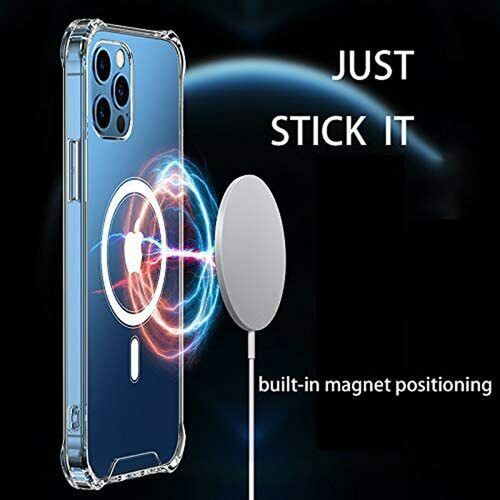 For iPhone 16 15 14 13 12 11 Clear Case Magnetic MagSafe Shockproof Airbag Cover - Zdjęcie 6 z 28