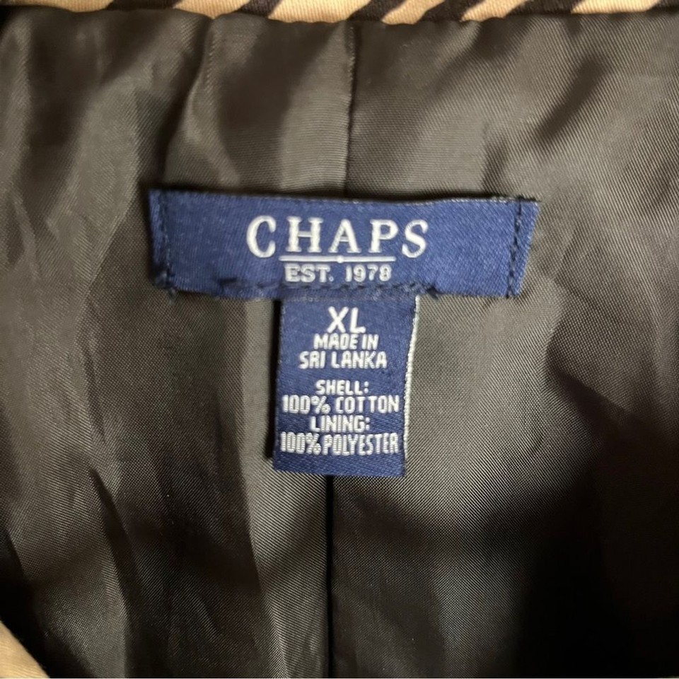 Vintage Chaps Animal Print Trench Coat Women's XL eBay