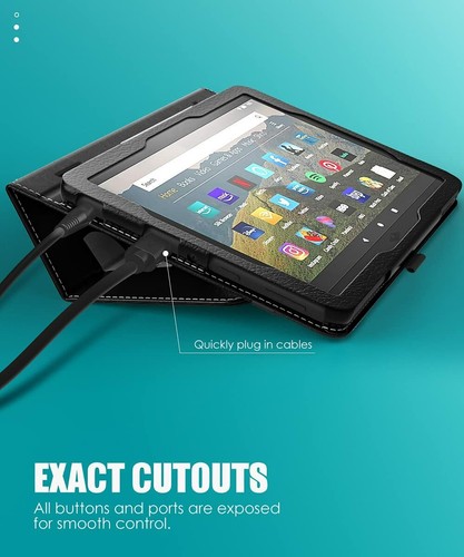 Funda para AMAZON Fire HD 8 y 8 Plus 10a y 12a Generación Magnética Abatible Cuero Soporte - Imagen 8 de 13