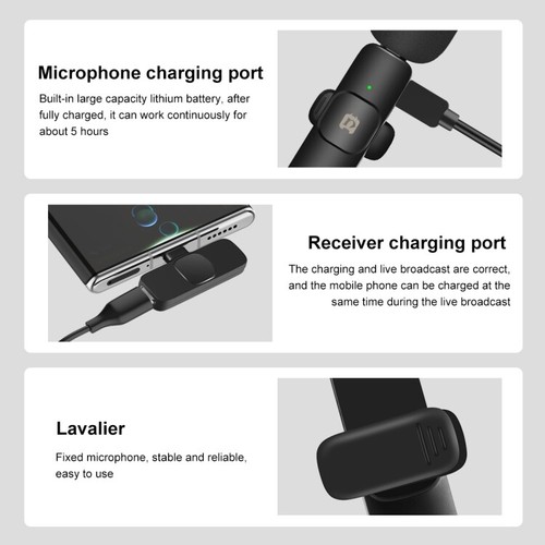 2in1 Wireless Lavalier Microphone for iPhone iPad Android Dual Lapel for TikTok - 第 24/31 張圖片