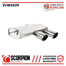 SVWS039 Scorpion Exhaust fits VW Golf R32 Mk5 05-08 Non-resonated 3" cat-back