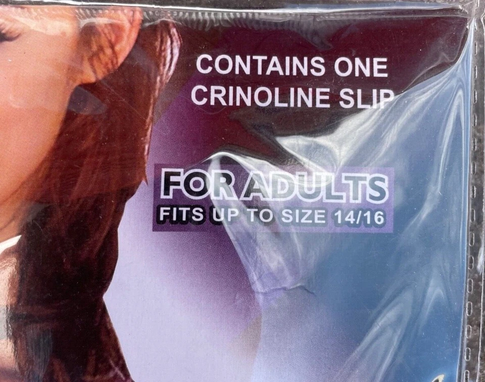 Enagua Blanca Crinolina Slip, Extra Corta, Talla L (14-16), TOTALMENTE NUEVA, Forum Foto 2 de 4