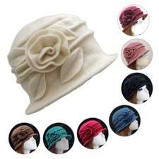 Vintage Elegant Wool Bucket Women's Cloche Beanies Beret Winter Hat