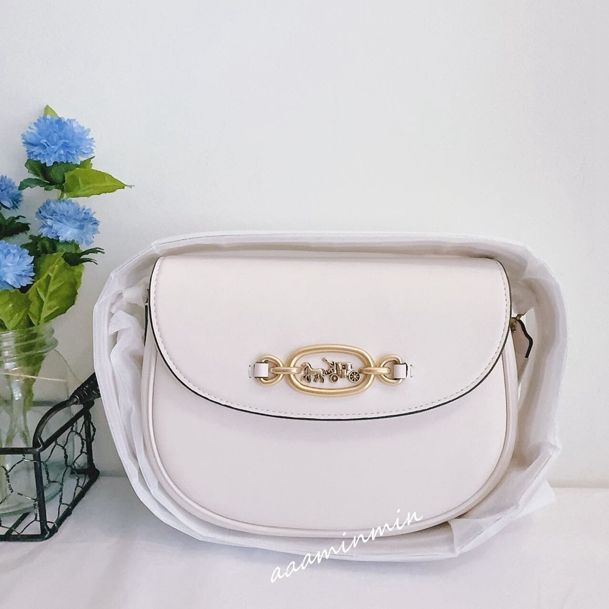 Coach Harley Crossbody Bag -Brass/Chalk CM705 for sale online | eBay