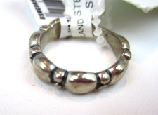 Sterling Silver Ring Band Scalloped Edge Real 925 Size 6 New w/ tags Stein Mart