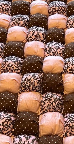 Homemade Baby Biscuit Blanket Pink And Brown 38”x38” - Picture 5 of 6