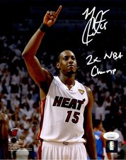 Mario Chalmers autographed signed inscribed 8x10 photo NBA Miami Heat JSA COA