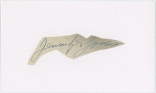 Jennifer Jones Vintage Autographed Signed Index Card AMCo COA 30450