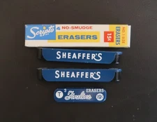 Vintage Mechanical Pencil Erasers: 6 Scripto No1; 5 Fineline E; 3 Fineline T