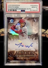 2024 Bowman Chrome Masyn Winn Rookie Gladiators of the Diamond Auto 55/99 PSA 10