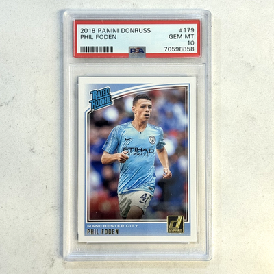 PSA GEM MT 10】PHIL FODEN 2018 PANINI DONRUSS RC ROOKIE 2018-2019