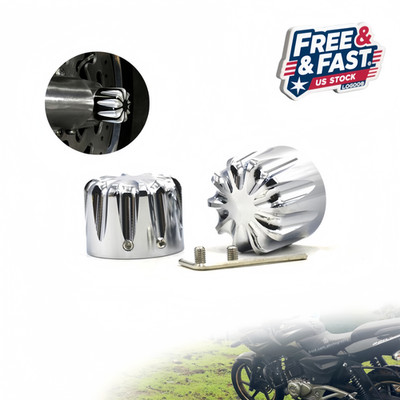 For Harley Dyna Softail 2007-2017 Chrome CNC Aluminum Front Axle Cap Nut Cover