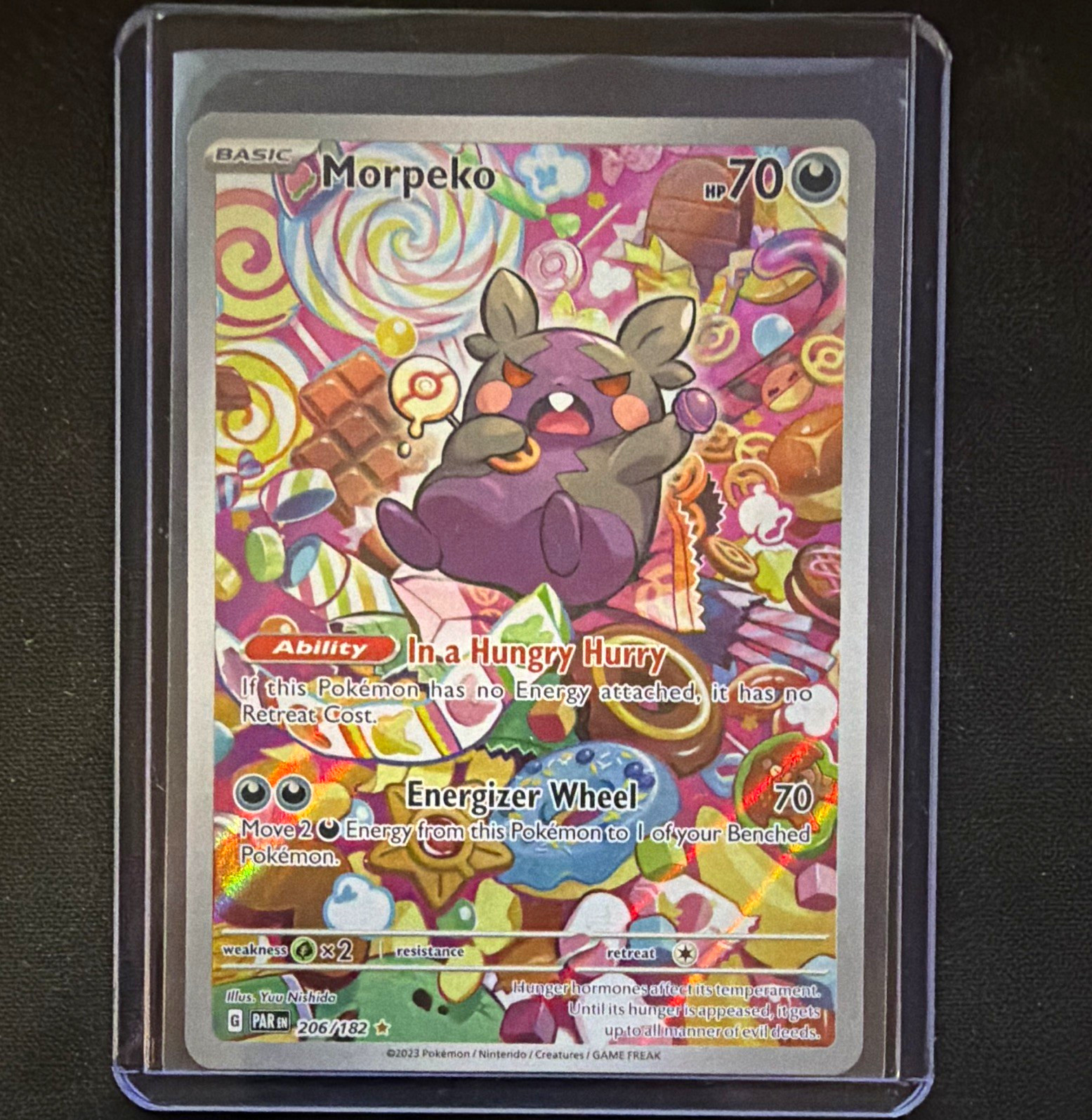 Pokemon TCG Morpeko 206/182 Paradox Rift IR Holo NM