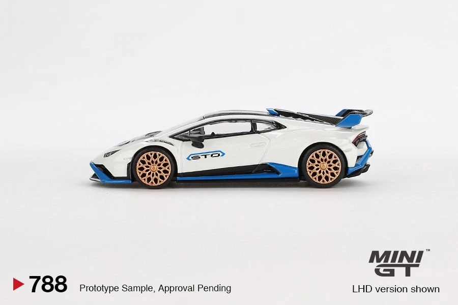 Mini GT MGT00788LHD Lamborghini Huracán STO Bianco Asopo Die Cast 1/64 - Immagine 2 di 3