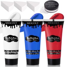 MEICOLY USA Patriotic Red 10.1x7.6x1.7 Inch, red white blue face paint set