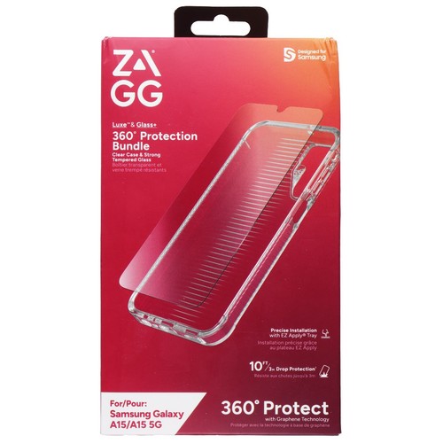 Zagg 360 Protection Pack ( Verre & Étui ) pour Samsung Galaxy A15/A15 5G - Clair