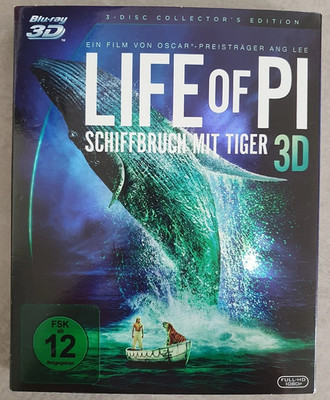 3D Blu-ray - Life of Pi - Schiffbruch mit Tiger - 3-Disc Version.