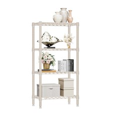 M MZG 1000 lbs 4-Shelf Heavy Duty Metal Storage Shelving Unit - Tan Adjustable