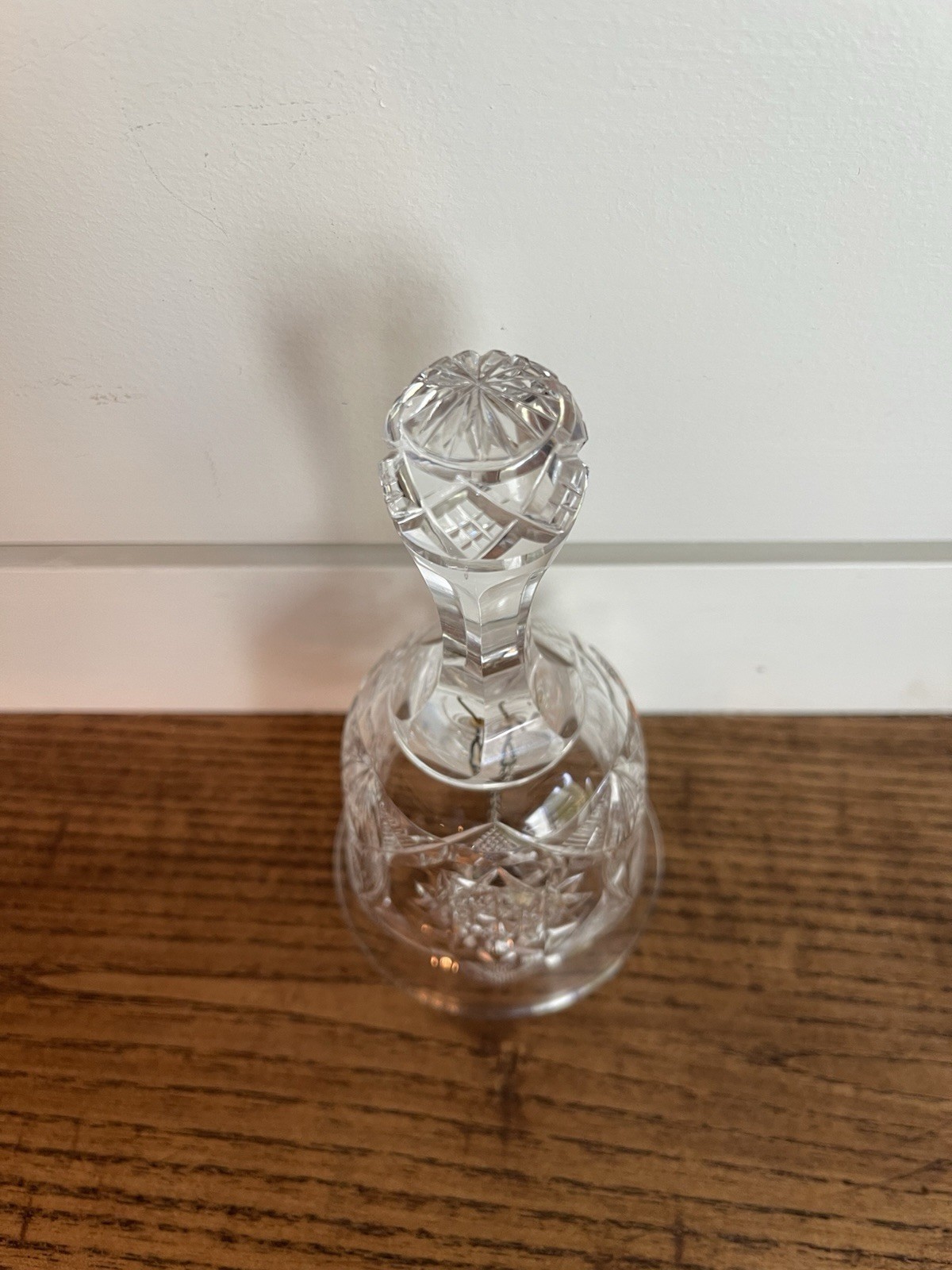 RARE J.D. Bergen Company American Brilliant Period Cut Glass Dinner Bell C. 1904