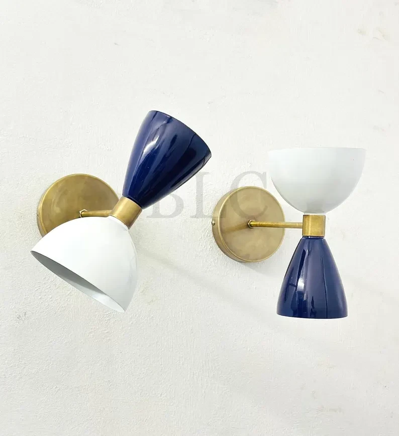 Pair of 1950s Italian Sconce Handmade Stilnovo Wall Lamp Christmas Gift - Image 2 of 4