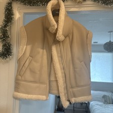 Cream faux fur shearling lined Body Warmer