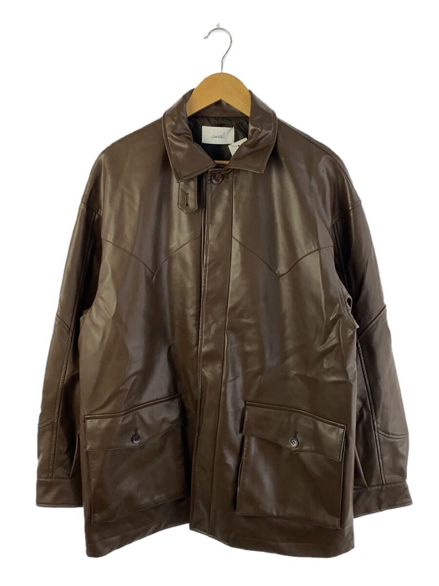 Men's Soerte Brown Leather Blouson Jacket Style 3246