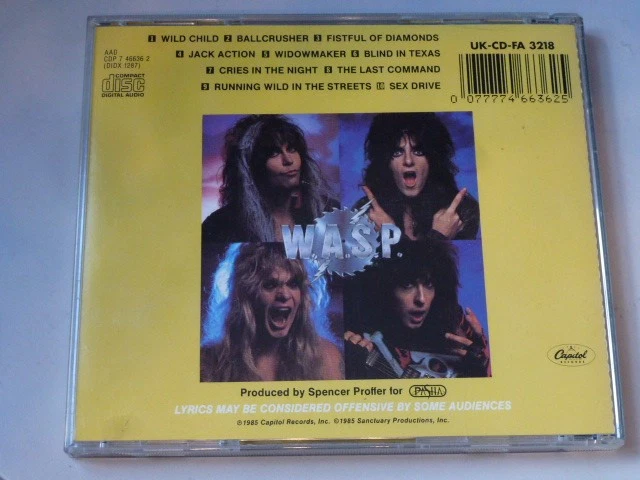 W.A.S.P. - The Last Command Cd Sammlungsauflösung - Bild 2 von 2