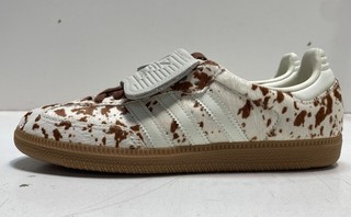 Adidas Samba Pony Cow Print Brown White Fold Over Tongue Sneakers Size 7