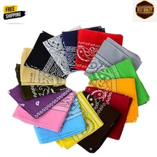 Bandana Paisley Face Mask Head Wrap Scarf Cotton Mouth Cover Handkerchief Lot
