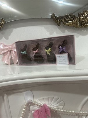 Cupcakes and Cashmere Set of 4 Chocolate Viral Easter Bunnies with Bows 2026