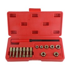 15PCS Thread Repair Restorer Kit Rethreading Tool Metric Thread Chaser Set