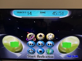 Sega Saturn Black Console MK-80000 w/ Controller, AV & Power Cable, Tested/Works