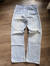 VINTAGE Y2K URBAN UP distressed light wash wide leg baggy fit denim jeans SKATE