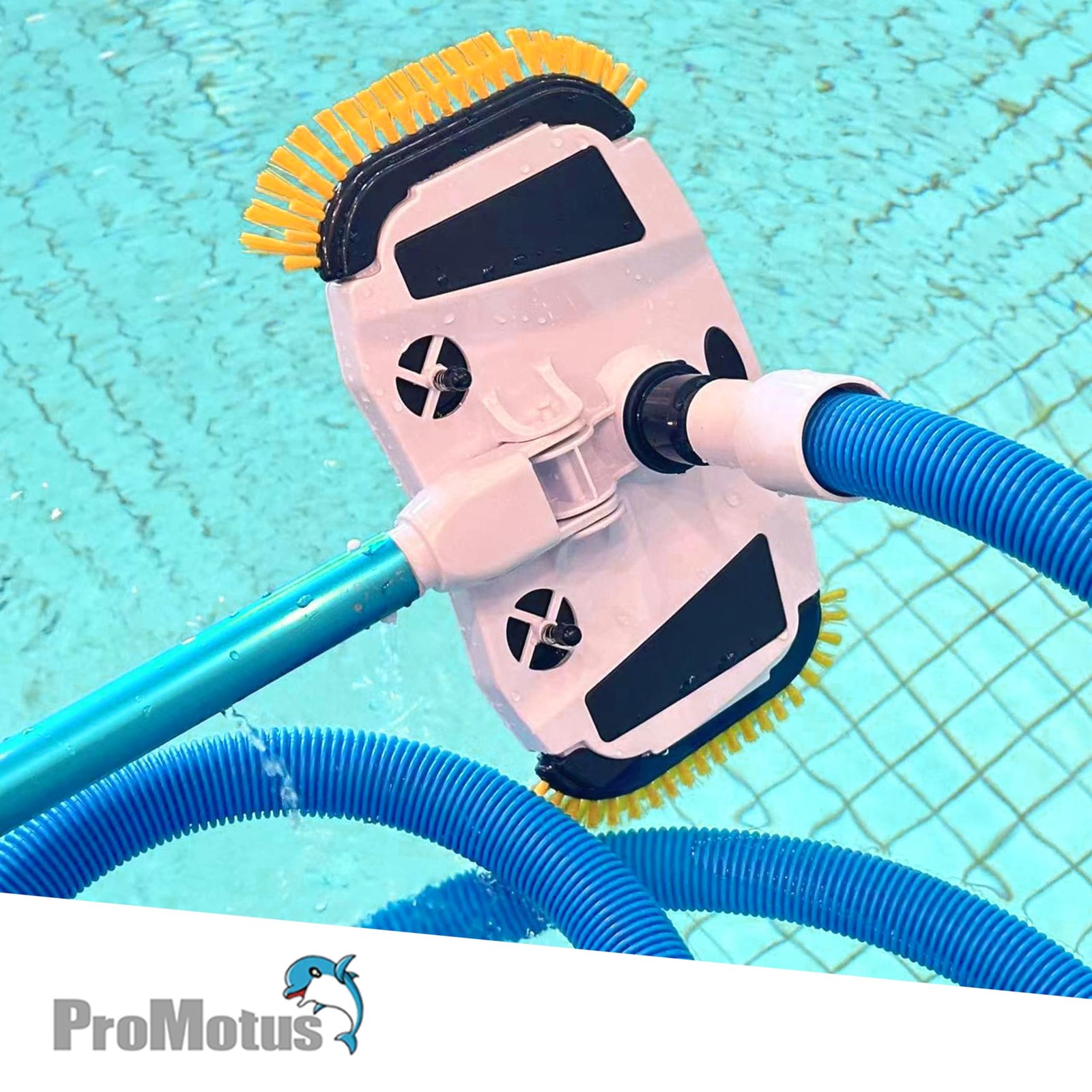 Weighted Pool Vacuum Head,Manual Pool Vacuum Head with Large Side Brushes, 1 ...