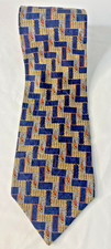 Louis Féraud Men’s 100% Silk Tie Made in USA Italian Printed Silk Paisley Geomet