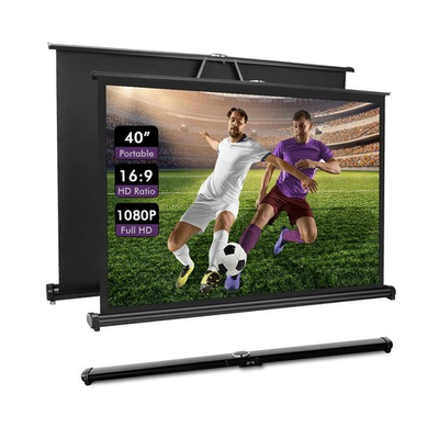 #ad 40quot; Inch Portable Projection Screen16:9 Small Retractable Floor Standing Mobi... $82.75