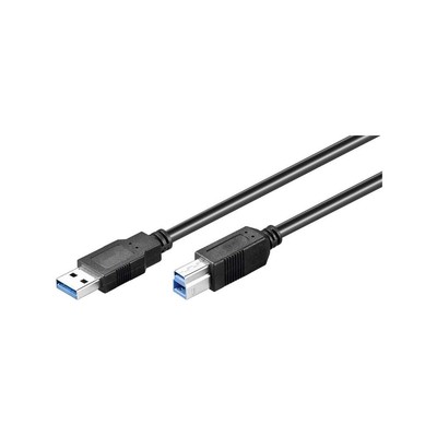 Goobay 93655 USB 3.0 Superspeed Cable, Black, 1.8m Length