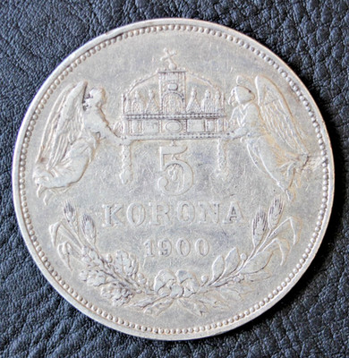 1900 Hungary 5 Korona Francis Joseph I 0.900 Silver LVB5.15