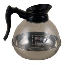 Winco CD64K 64 oz Coffee Decanter with Black Handle