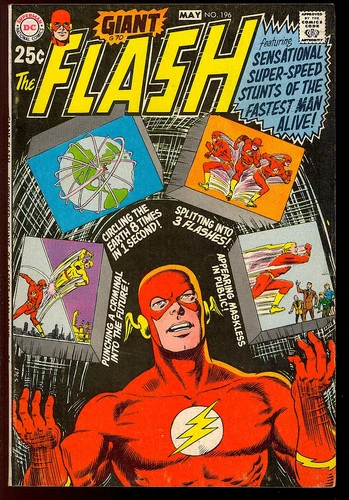 The Flash #196 Nice Bronze Age Giant Superhero Vintage DC Comic 1970 VG+