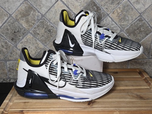 Nike LeBron Witness VI Blanco/Negro-Persa Violeta CZ4052 100 EE. UU. Para hombres Talla 8 M - Imagen 6 de 13