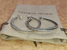 David Yurman Sterling Silver Crossover Pave D...