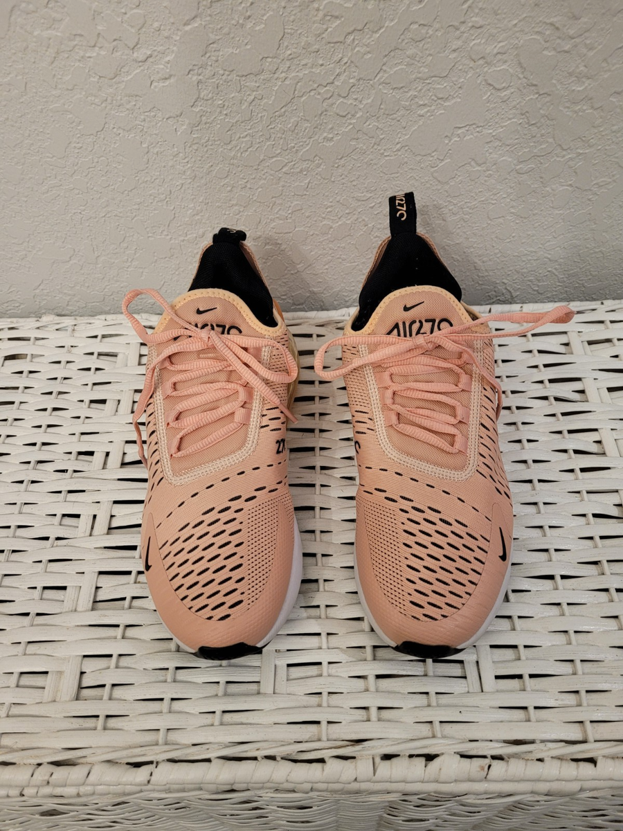 NIKE AIR MAX 270 SNEAKERS WOMENS SZ STARDUST PINKCORAL BLACK